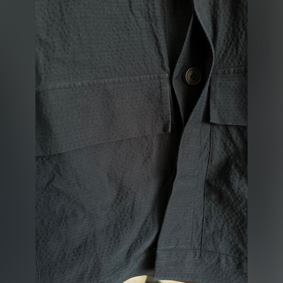 COS Seersucker Blouson Jacket Small Navy - Picture 3 of 6